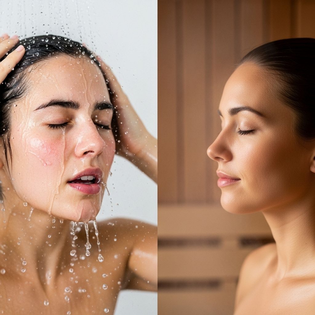 Cold Showers vs. Steam: Enhancing Facial Blood Circulation Contrast temperatures to brighten your complexion and soothe puffiness around the eyes.