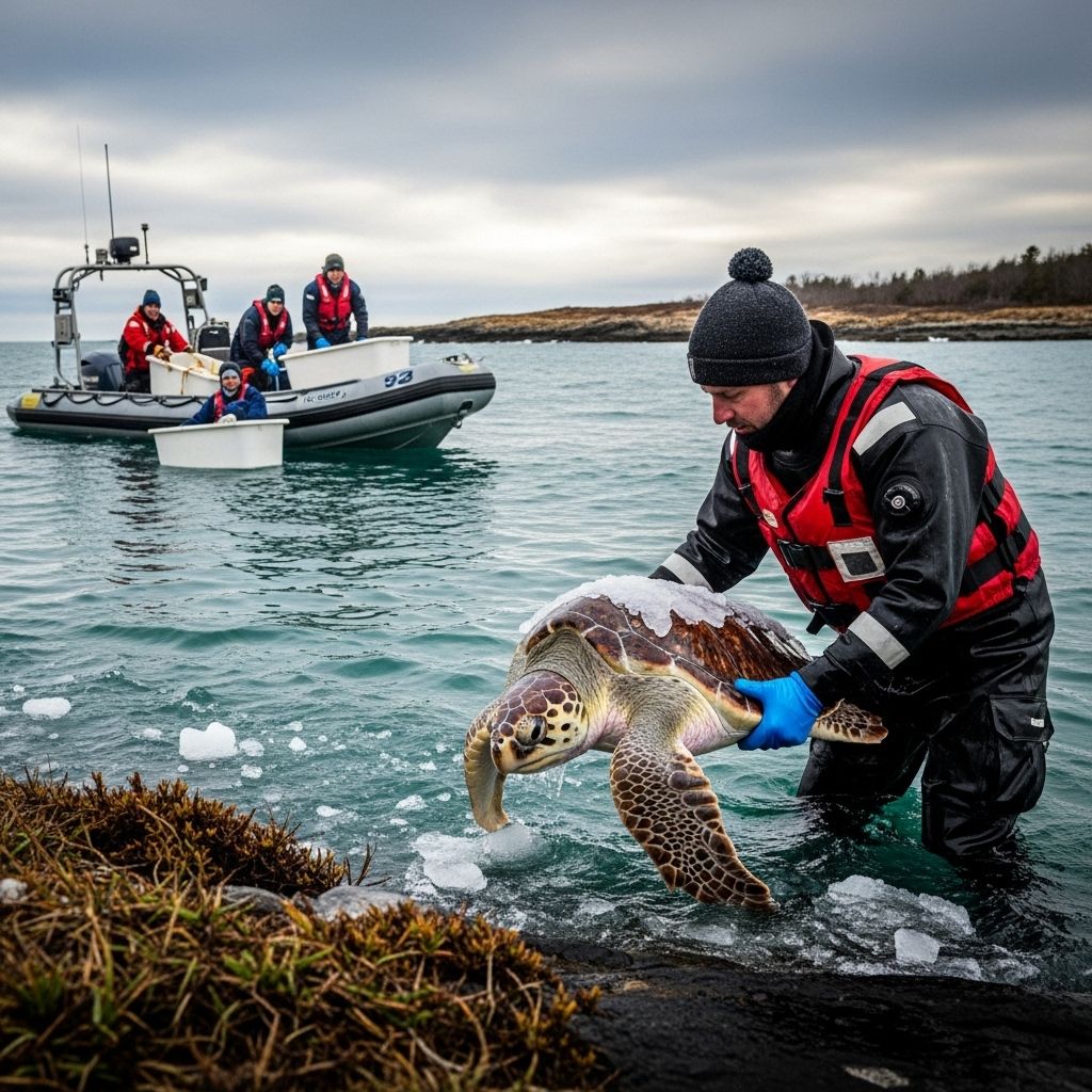 How dramatic cold snaps imperil sea turtles—and how dedicated rescue teams and volunteers are giving them a second chance in the wild.