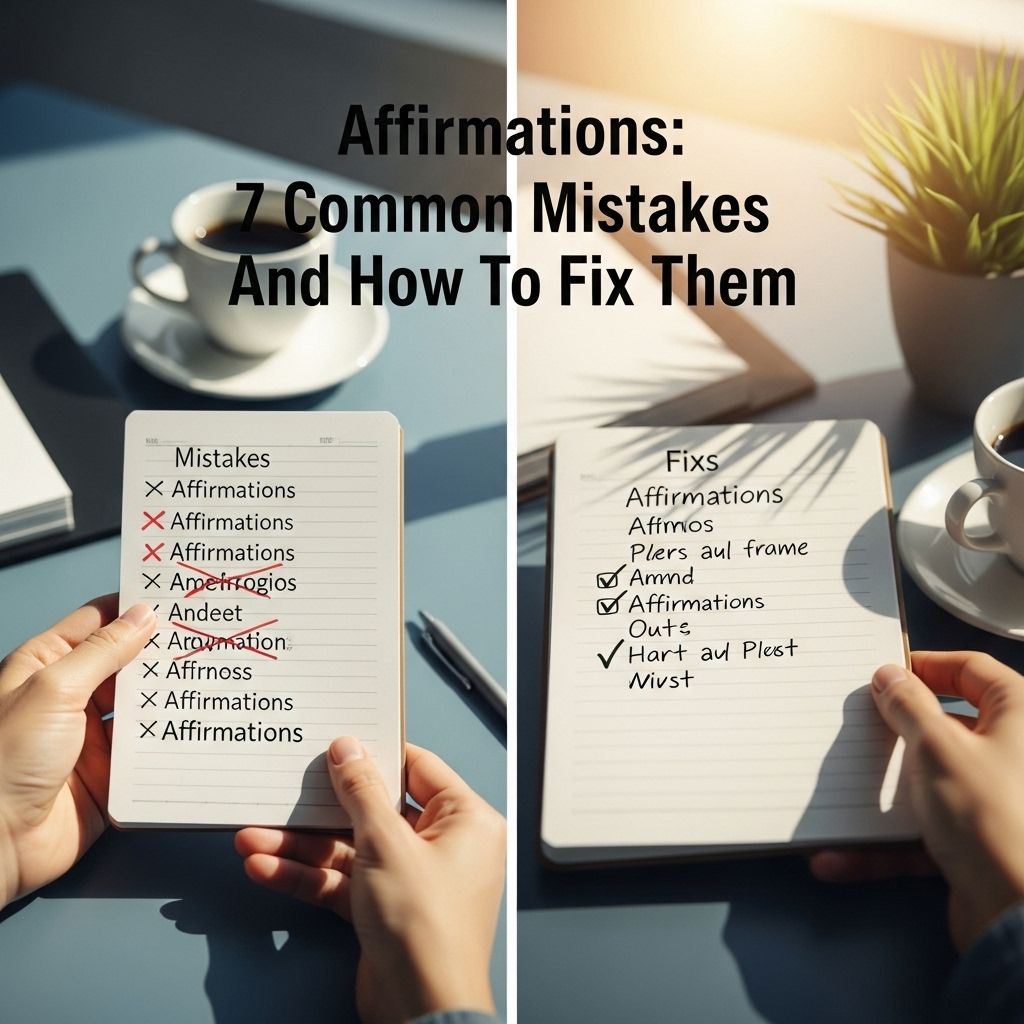 7 Common Mistakes When Practicing Affirmations (and How to Fix Them) Pairing your practice with authentic feeling and desire unlocks sustainable mind shifts.
