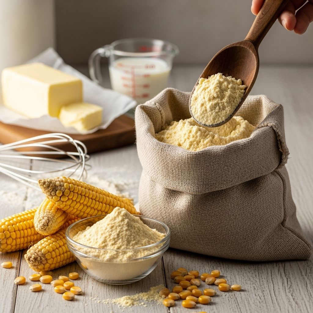 Corn Flour: Comprehensive Guide to Baking Uses, Substitutes & Nutrition Explore corn flour’s essential role in baking, its healthy nutritional profile, and creative substitutes for every kitchen.