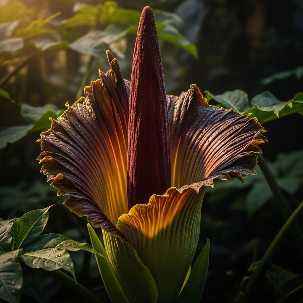 Explore the rare bloom, unique pollinators, and scientific challenges of the endangered corpse flower’s reproduction.