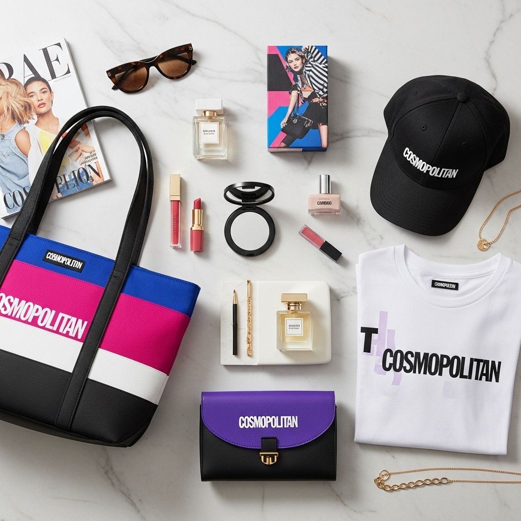 Step inside the exclusive world of Cosmopolitan's merch collection—a bold fusion of statement style, Cosmo attitude, and next-level fun designed just for you.