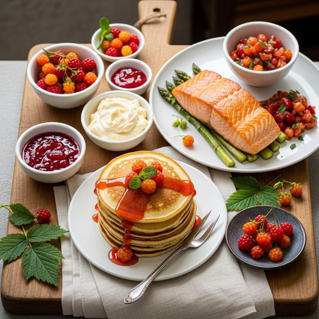 Best Salmonberry Recipes and Cooking Guide: From Pancakes to Perfect Salmon Pairings Sweet and savory creations featuring jewel-toned berries at the peak of their season.