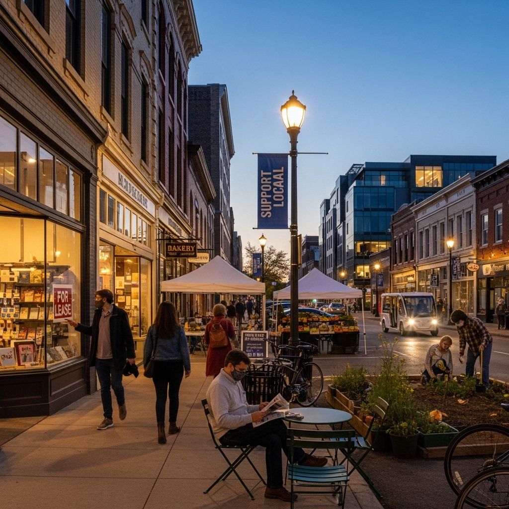 How the pandemic reshaped Main Streets, revived localism, and influenced urban design for resilient communities.