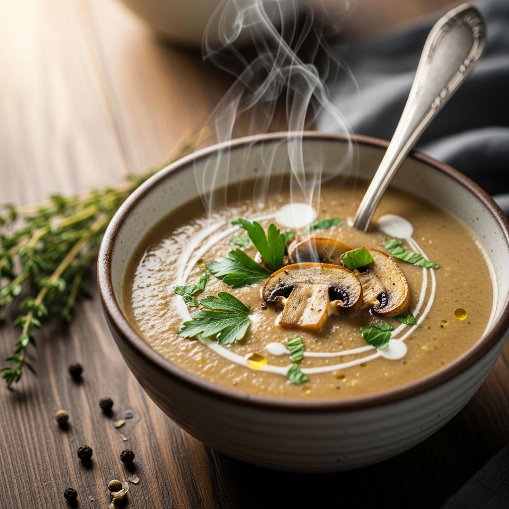 Velvety, herb-infused broth brings warmth and nourishment on chilly days.