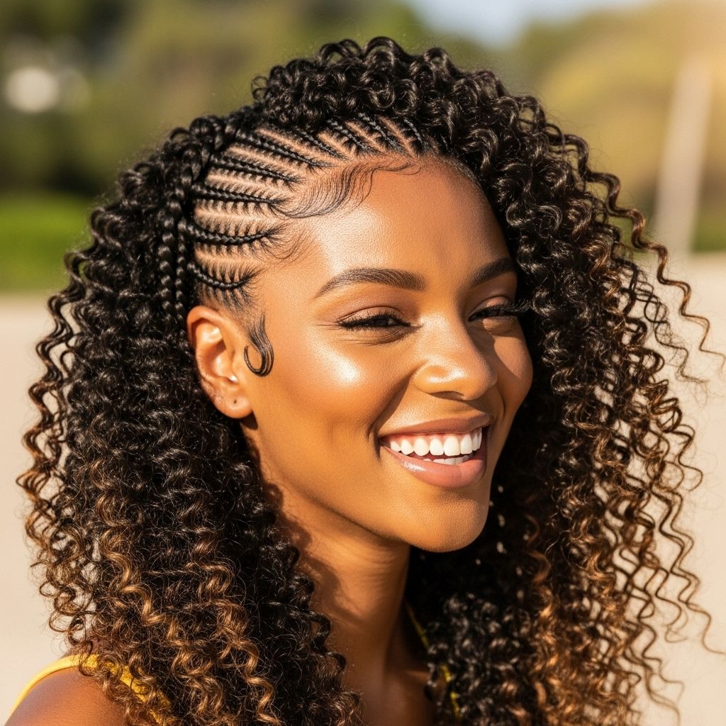 Master the art of freestyle braids with curly ends for stunning summer hair