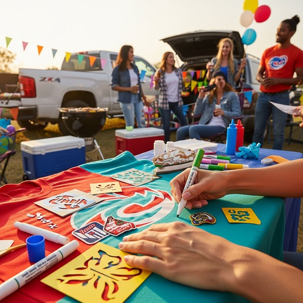 Transform plain team tees into chic tailgate staples with creative cutting, cropping, and bold DIY style.