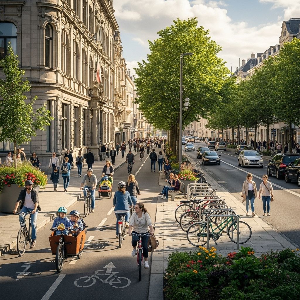 Europe-wide strategies are making cycling and walking priority pillars for cleaner, healthier, and more inclusive cities.