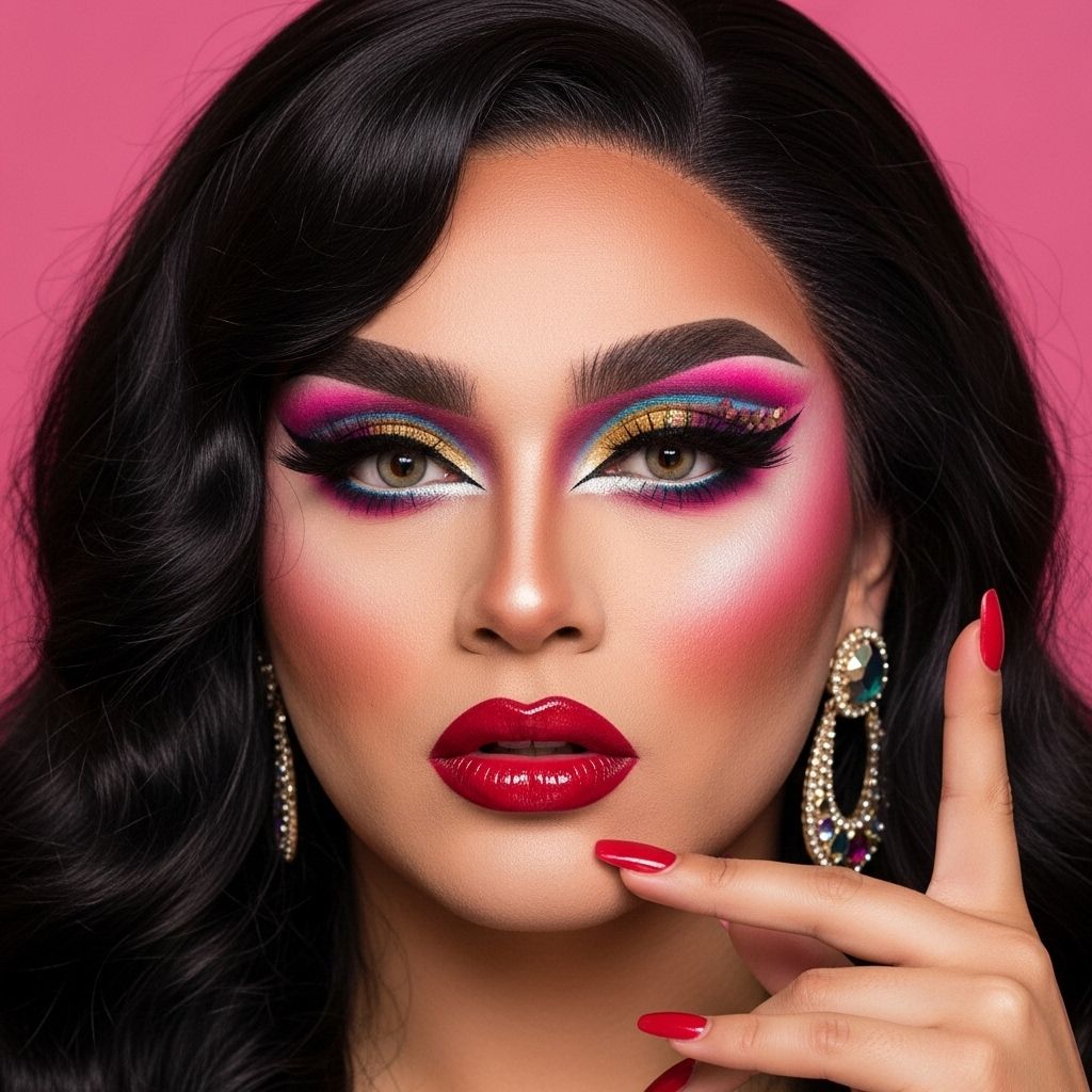Step into the world of drag with Dahlia Sin’s stunning Cosmo Queens makeover, from foundation to fabulous finish.