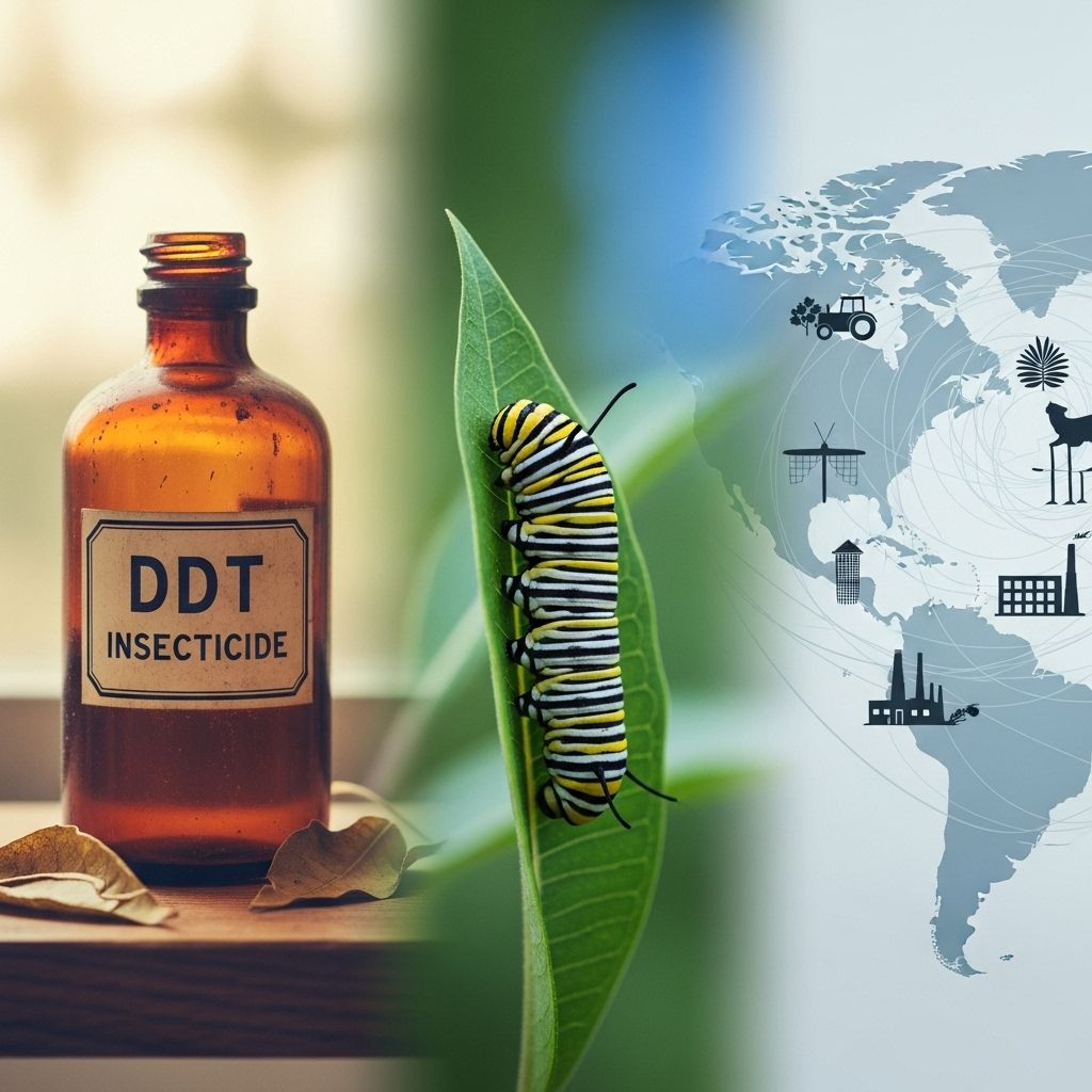 A deep dive into the history, environmental legacy, and debate over the continued use of DDT for disease control and its risks to living organisms.