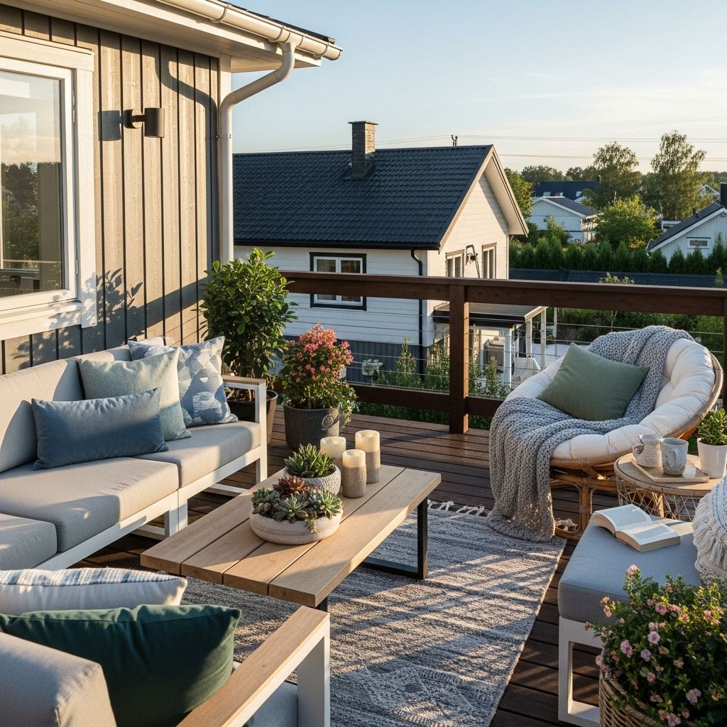 Cozy mornings, lively gatherings, and serene evenings await on an al fresco retreat.