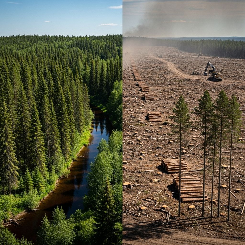 Explore the complex realities of deforestation in Canada, its primary drivers, ecological impacts, and the strategies shaping forest conservation.