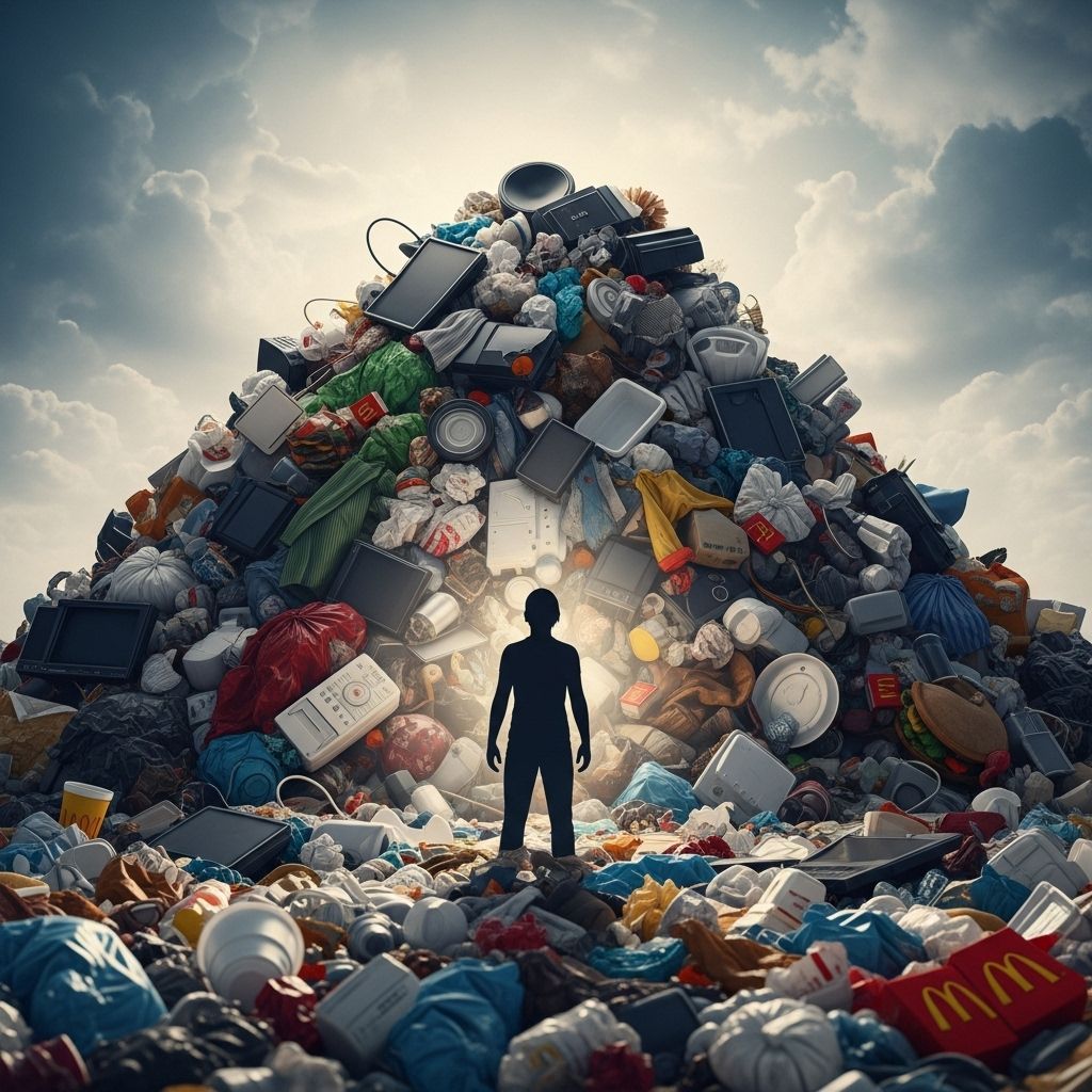 Examining how everyday design and our thirst for convenience have normalized disposability, fueling the global waste crisis.