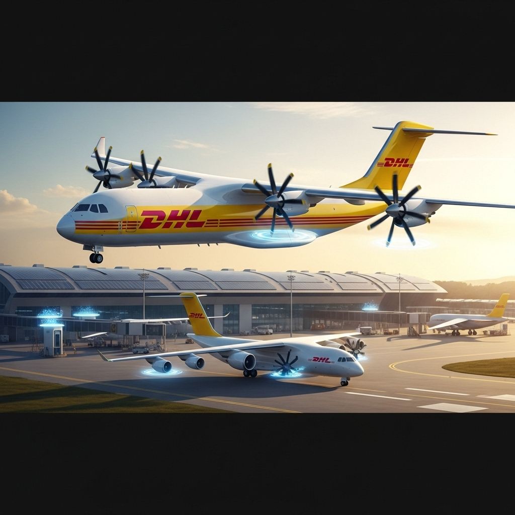 DHL pioneers all-electric cargo aviation, advancing sustainable logistics and zero-emission shipping worldwide.