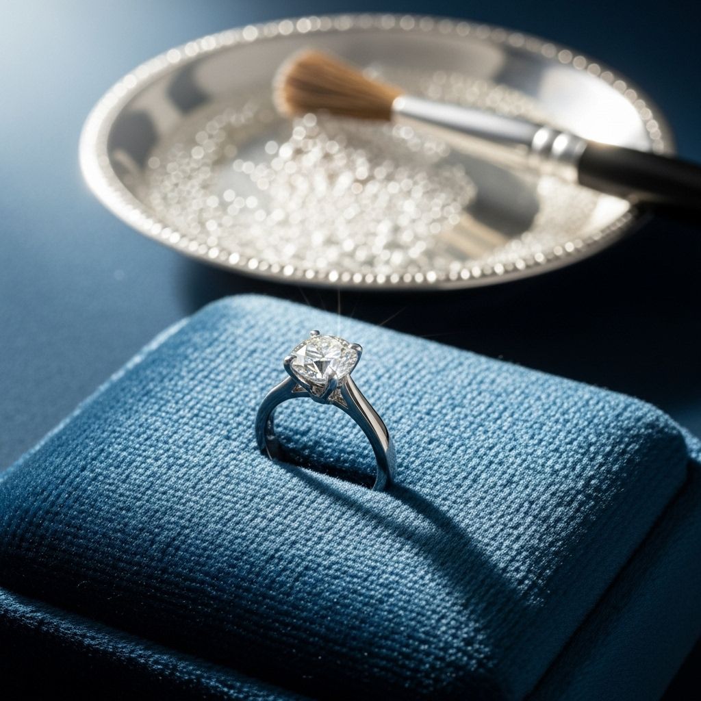 Learn how to keep your diamond engagement ring sparkling with expert advice on home and professional cleaning.