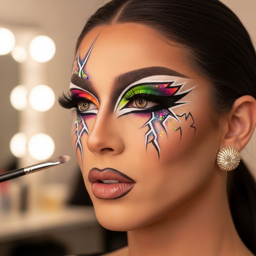 NYC drag queen Digna electrifies Cosmo Queens with bold blue hues, fierce precision, and dazzling confidence.