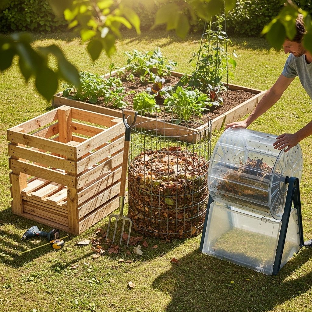 Transform your kitchen and yard waste into nutrient-rich compost with easy DIY bins you can assemble in a single day.
