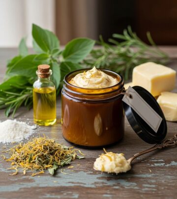 Deeply soothe muscles, nourish skin, and melt away tension with a homemade magnesium and arnica body butter for all-natural relaxation.