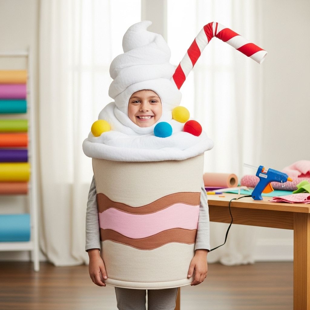 A homemade diner-inspired outfit that brings families together through playful crafting.