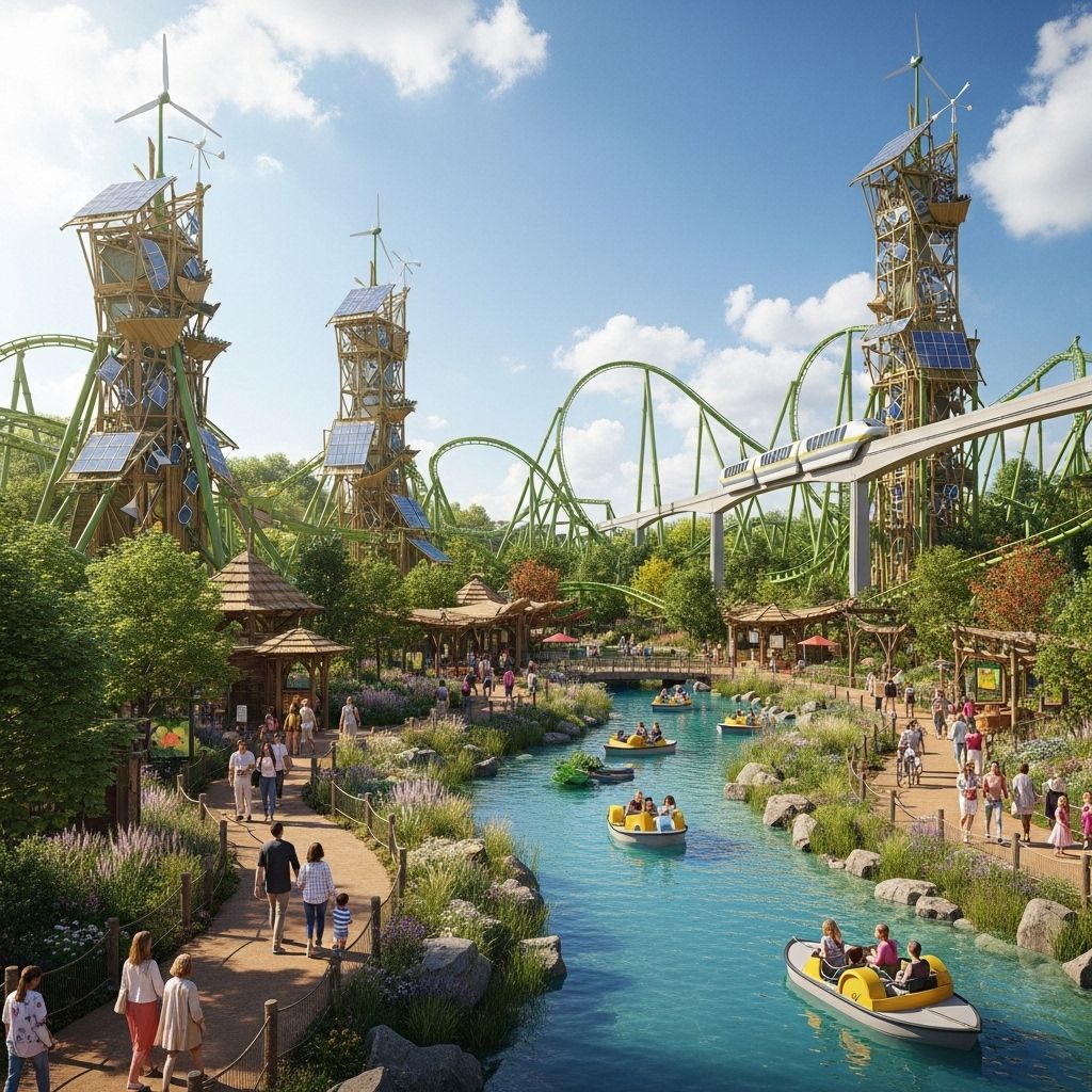 Discover how theme parks are embracing sustainability—from solar panels and water-saving rides to innovative recycling and education.