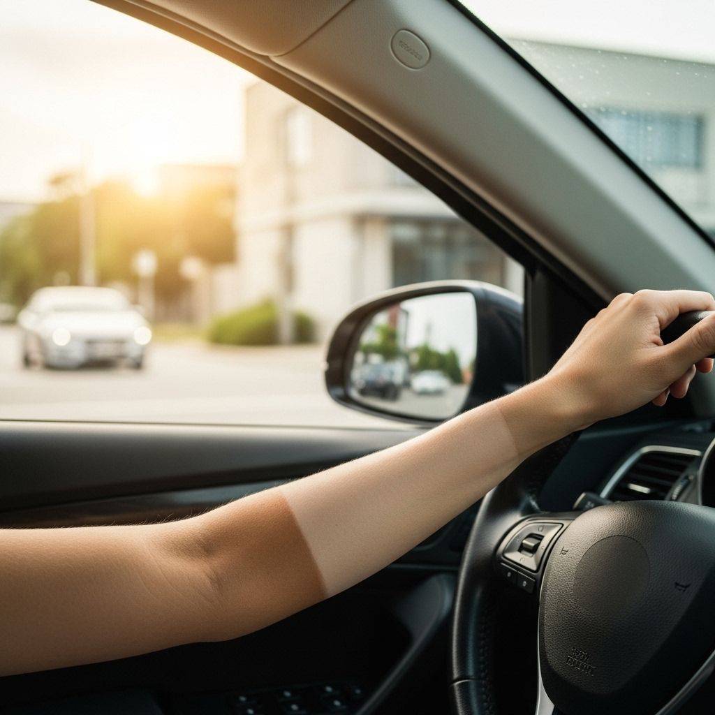 Laminated windshields block most UV, but side windows need films for skin protection.