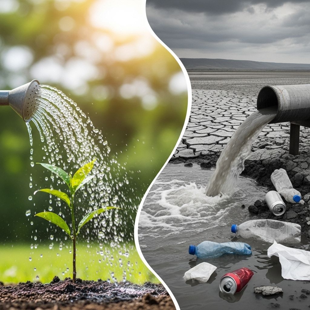 Exploring the surprising water footprint of recycling and strategies for sustainable resource conservation.