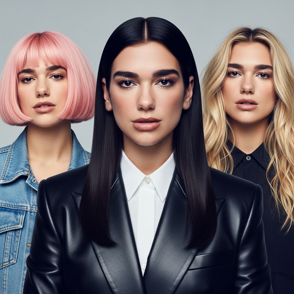 Explore every dazzling look from Dua Lipa’s ever-changing hairstyle journey, inspiring trends and self-expression.