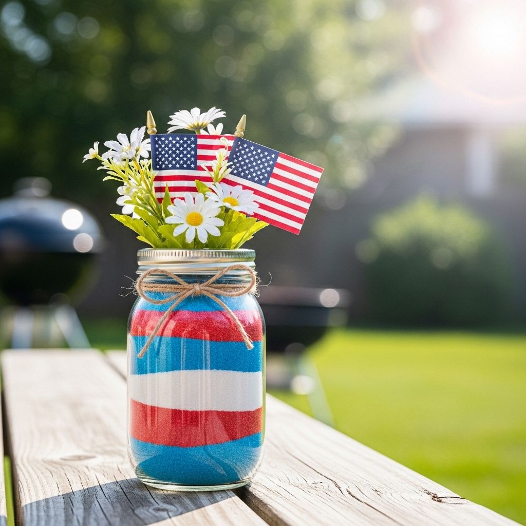 Handcrafted accents turn ordinary spaces into a patriotic showcase everyone will admire.