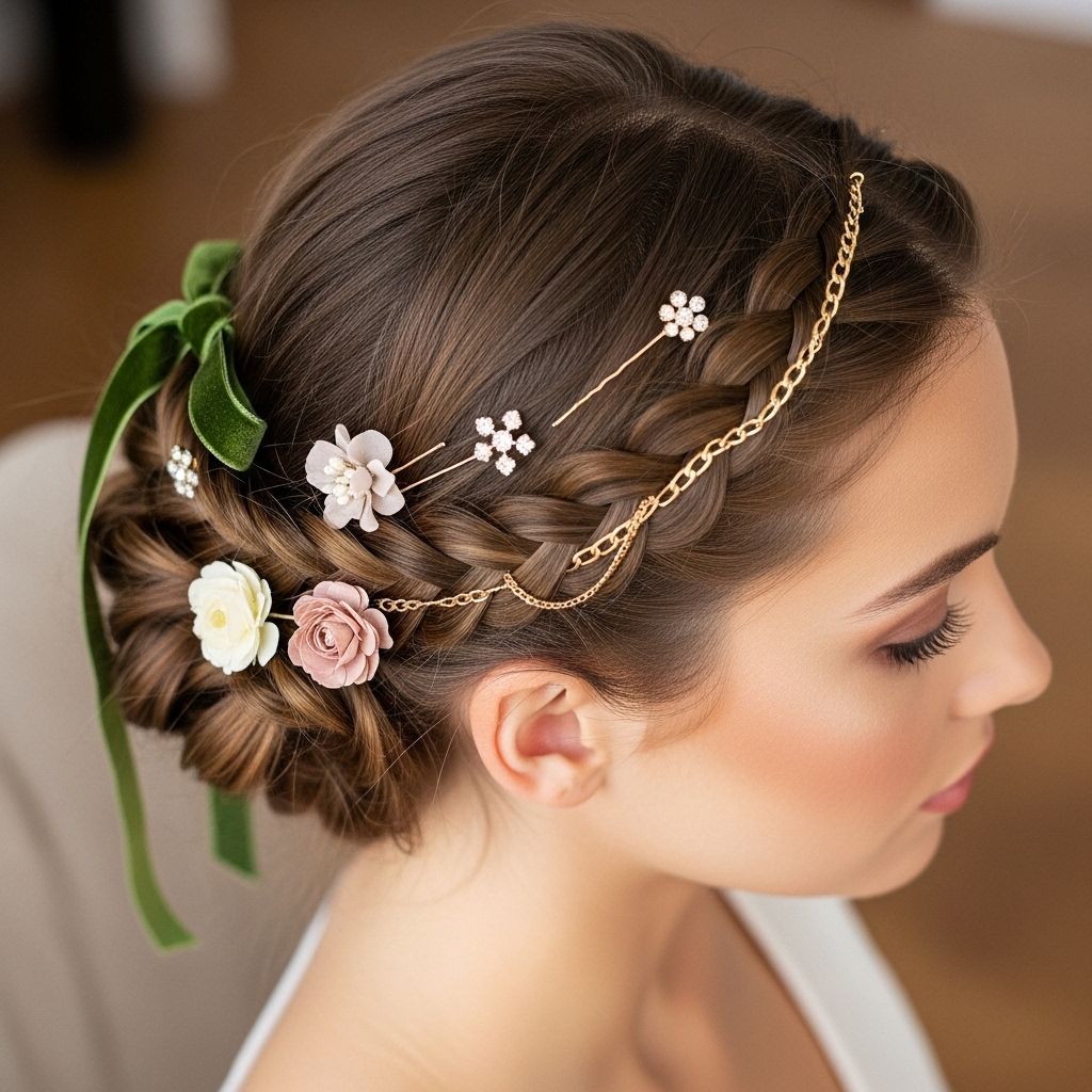 Easy and Fancy Braids: Transform Your Hair with Chic Accessories Revamp your look with these simple, stylish braids that blend easy techniques and bold accessories for instant glamour.