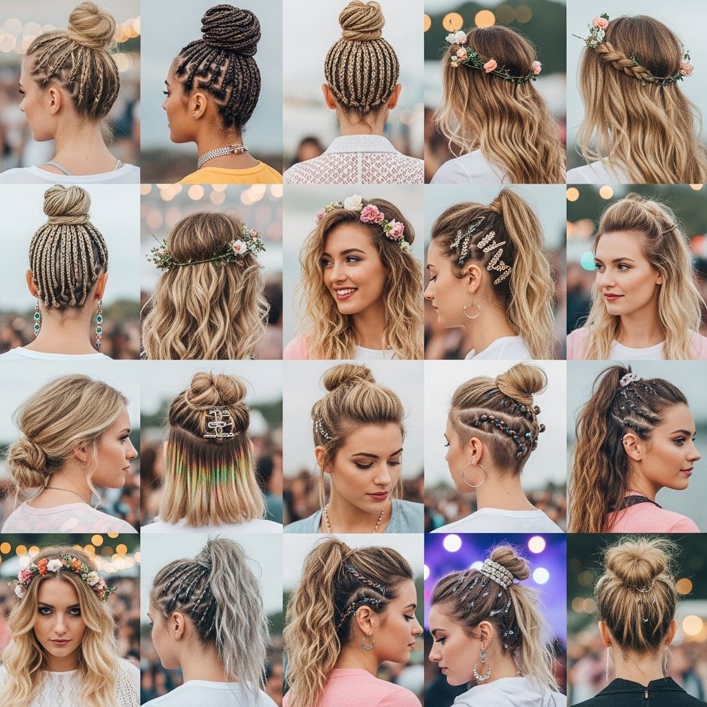 Get festival-ready with these creative, low-effort hairstyles and pro tips for dancing in comfort and style all weekend.