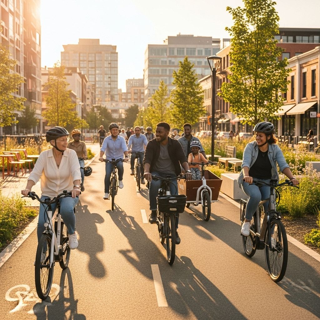 Exploring how e-bikes impact accessibility, equity, and neighborhood change through creative local initiatives.