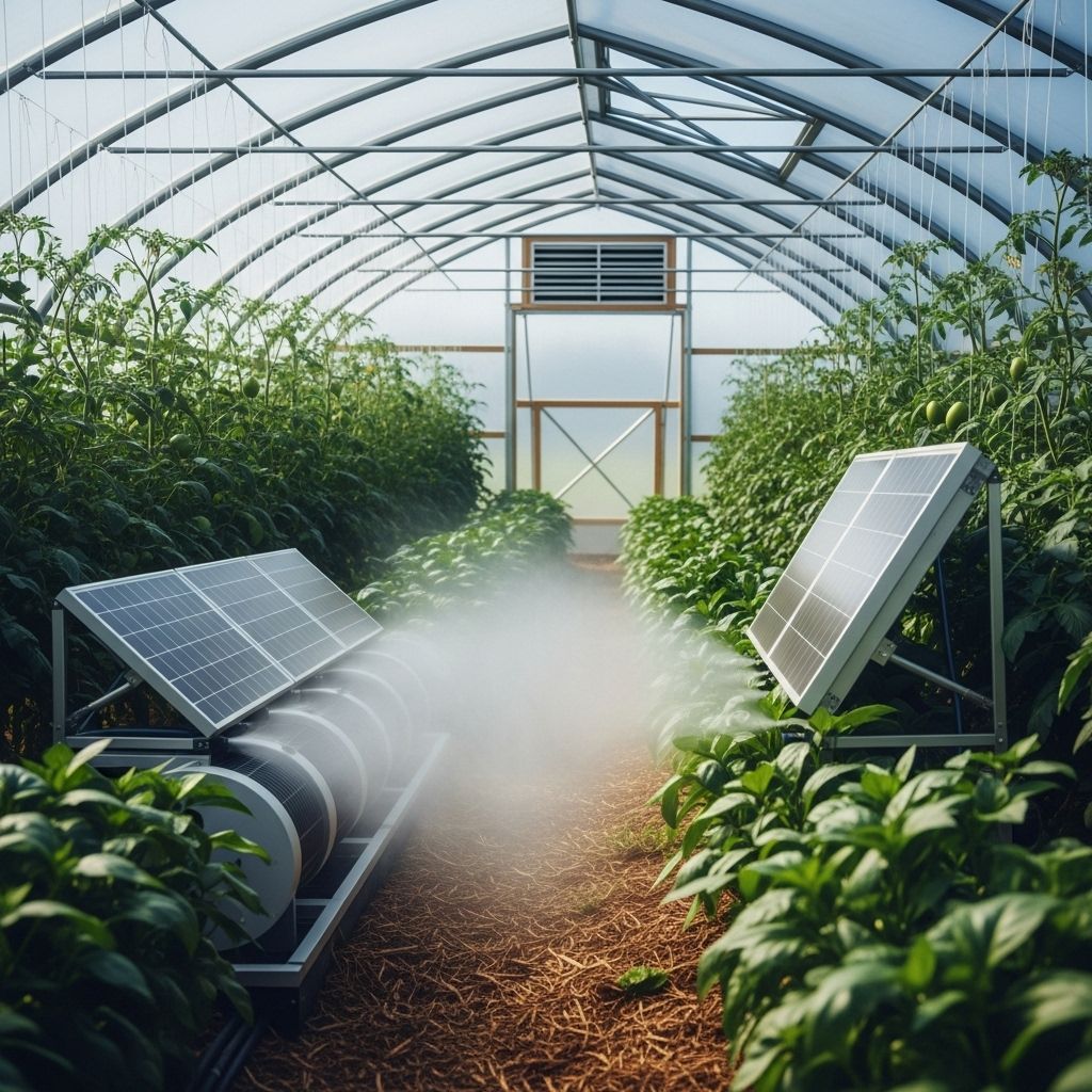 Explore energy-efficient strategies and green cooling solutions to manage high tunnel and greenhouse temperatures sustainably.