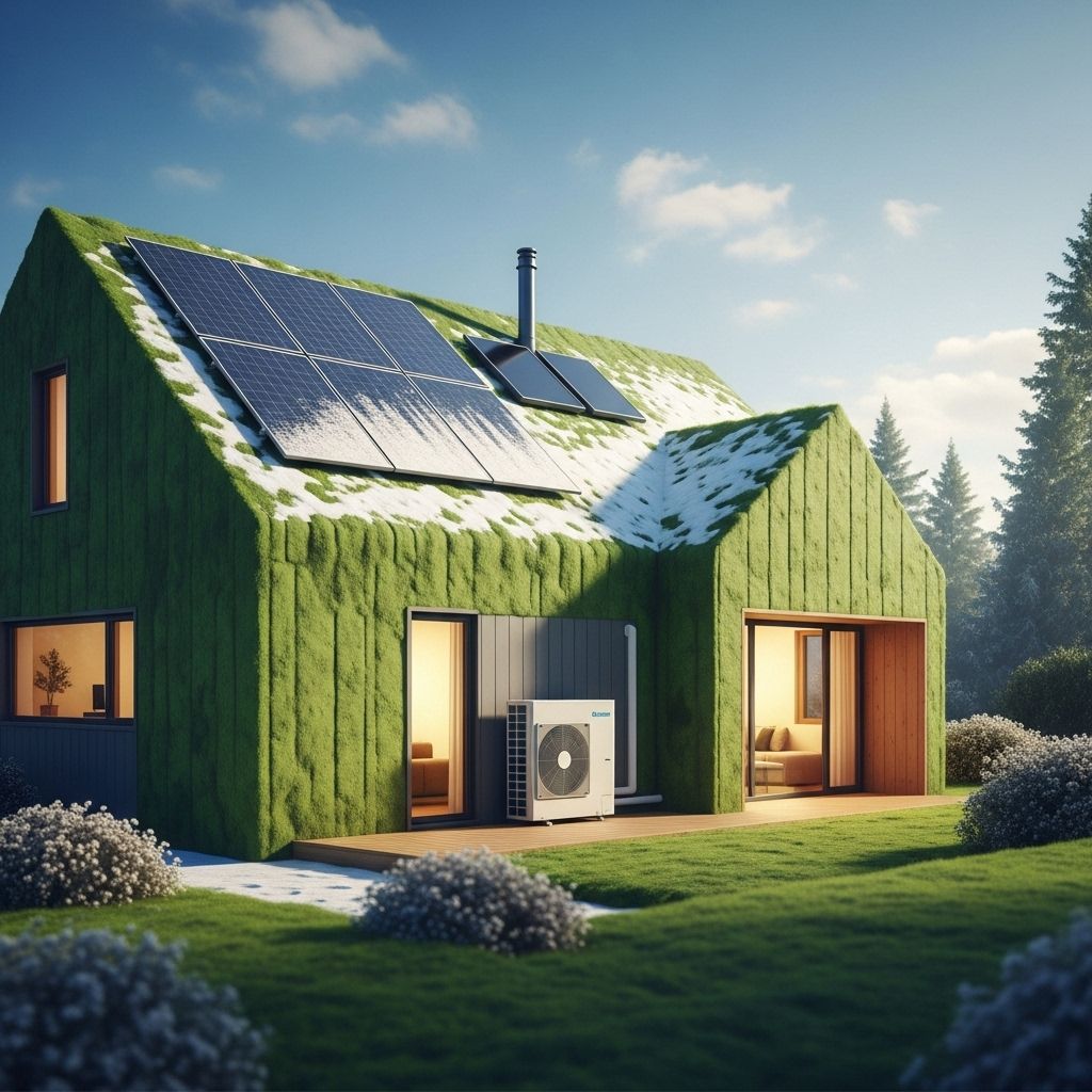 Confronting energy and climate crises through electrification, heat pumps, and advanced insulation strategies.