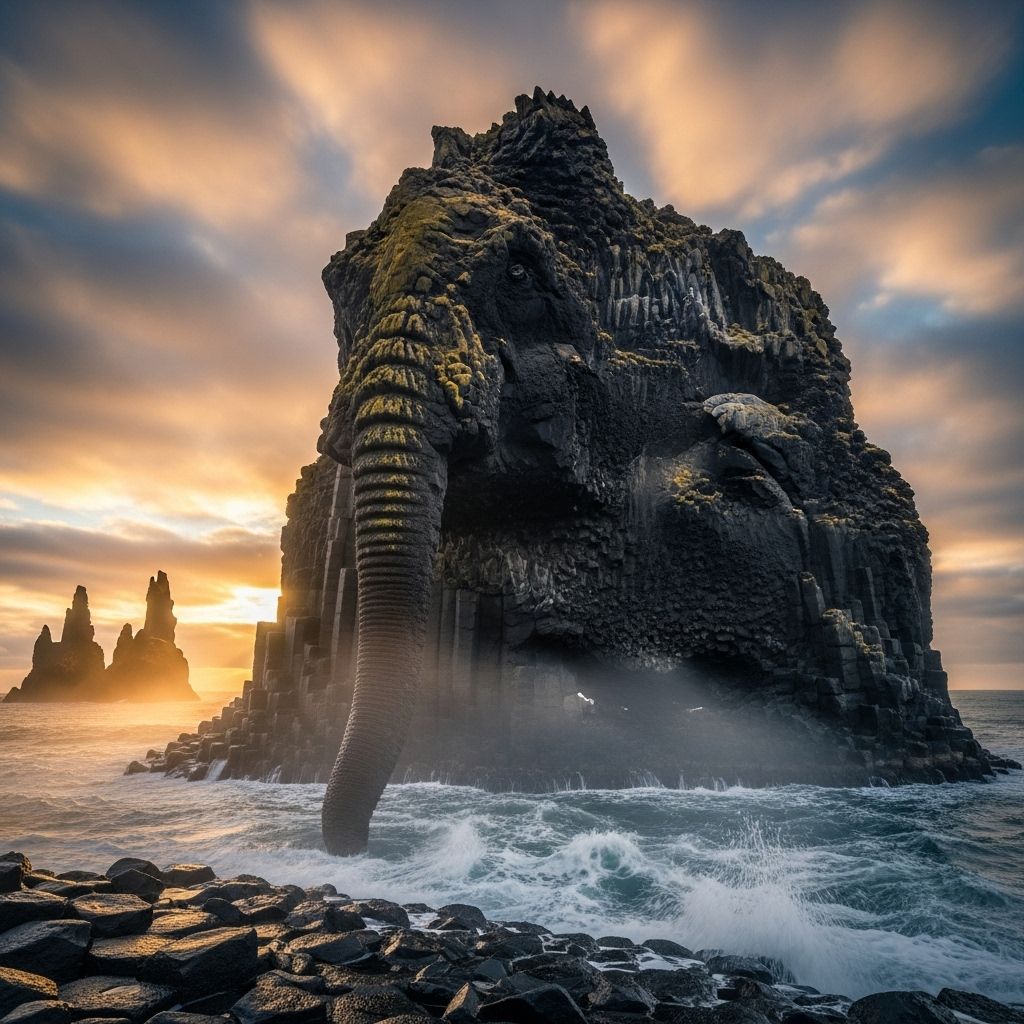 Experience the volcanic grandeur and folklore behind Iceland’s iconic Elephant Rock on Heimaey Island.