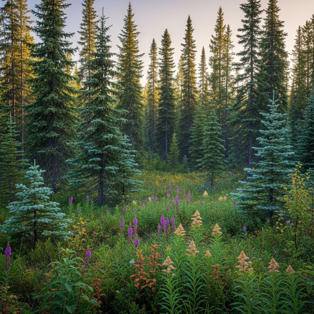 Explore the fascinating adaptations and diversity of plants thriving in the world's largest boreal forests.