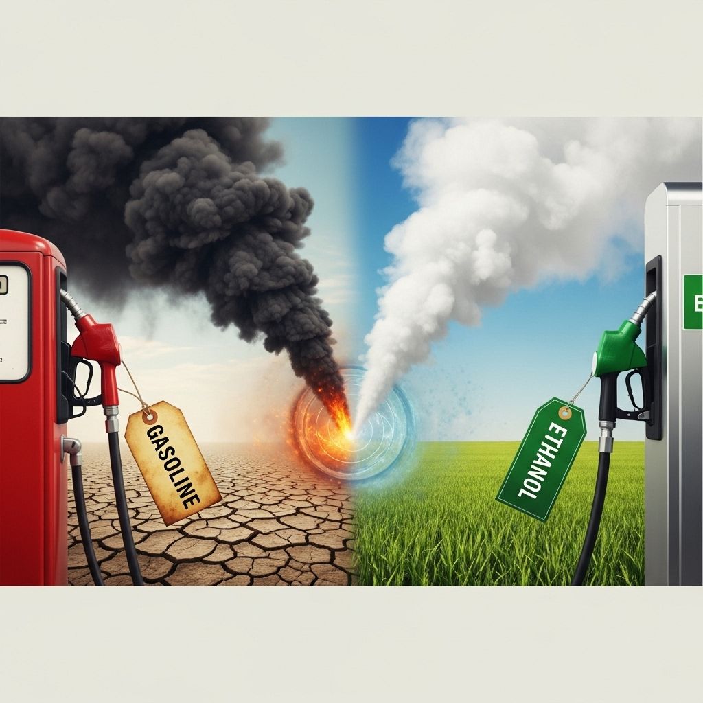 Examining new studies and debates over the climate impact of corn-based ethanol compared to gasoline.