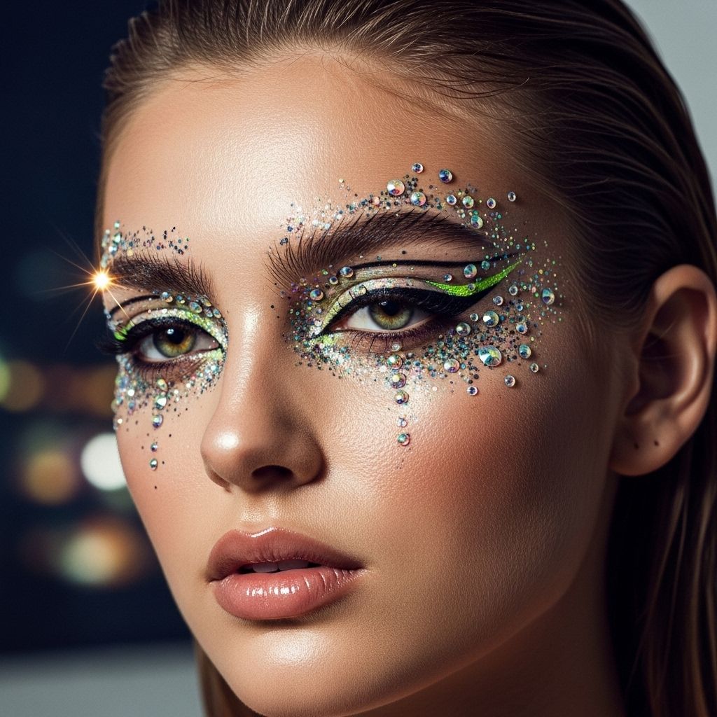 Dive into bold, colorful, and emotional makeup trends inspired by the iconic styles seen on Euphoria, from rhinestones to glitter tears.