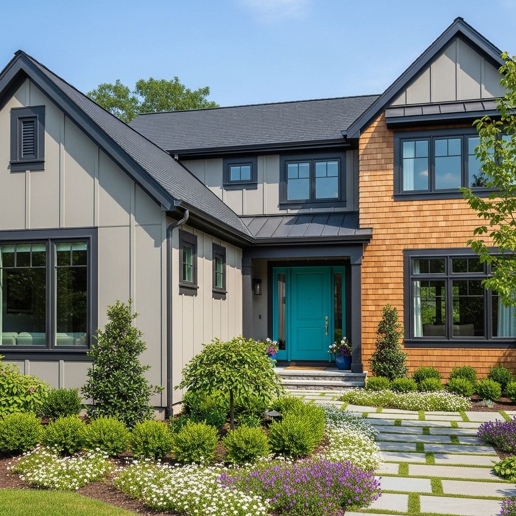 Stunning Exterior Color Combinations for Standout Curb Appeal Tailored paint palettes blend architecture, lighting, and landscape for a standout facade.