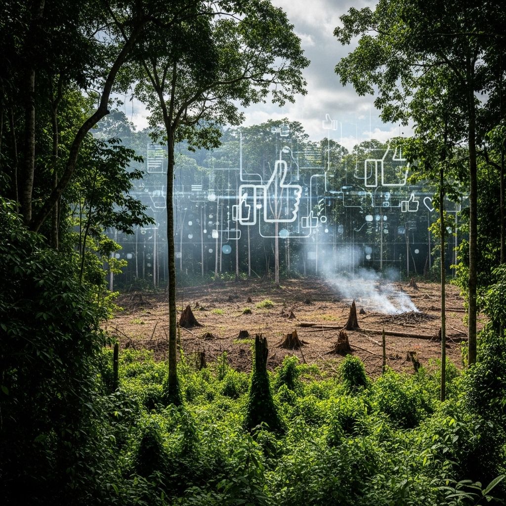 How global tech platforms and local politics converge in the fight to protect the Amazon from illegal land sales and deforestation 
