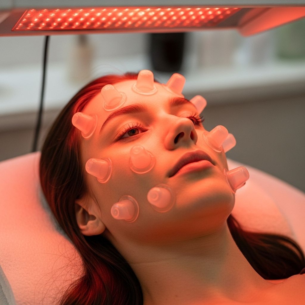Facial Cupping & Infrared Light Protocol for Circulation: Synergistic Approaches to Skin and Wellness A ritual of gentle suction and targeted warmth that enhances skin health and glow.