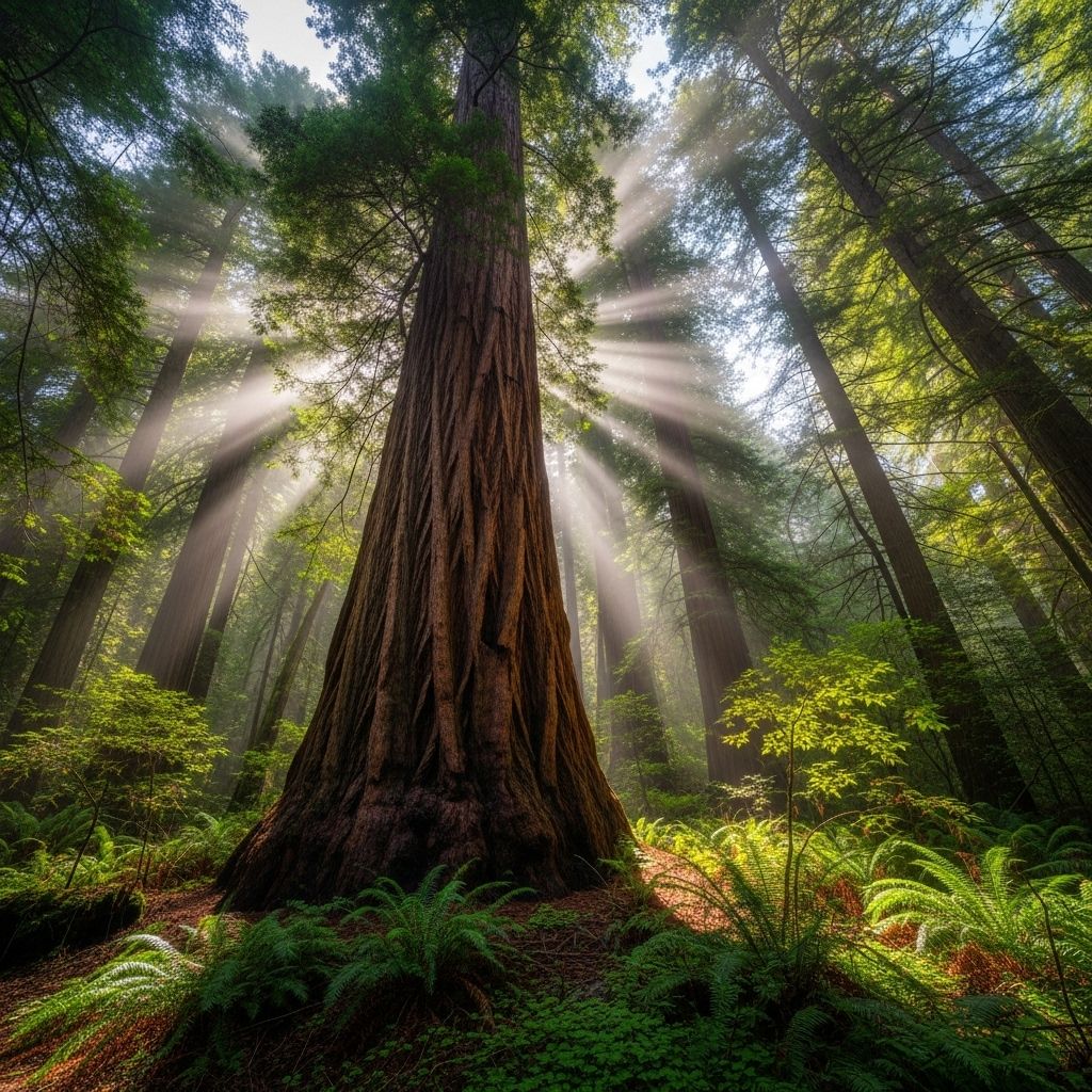 Unveiling the secrets of coast redwoods: history, biology, and conservation of Earth's tallest living trees.