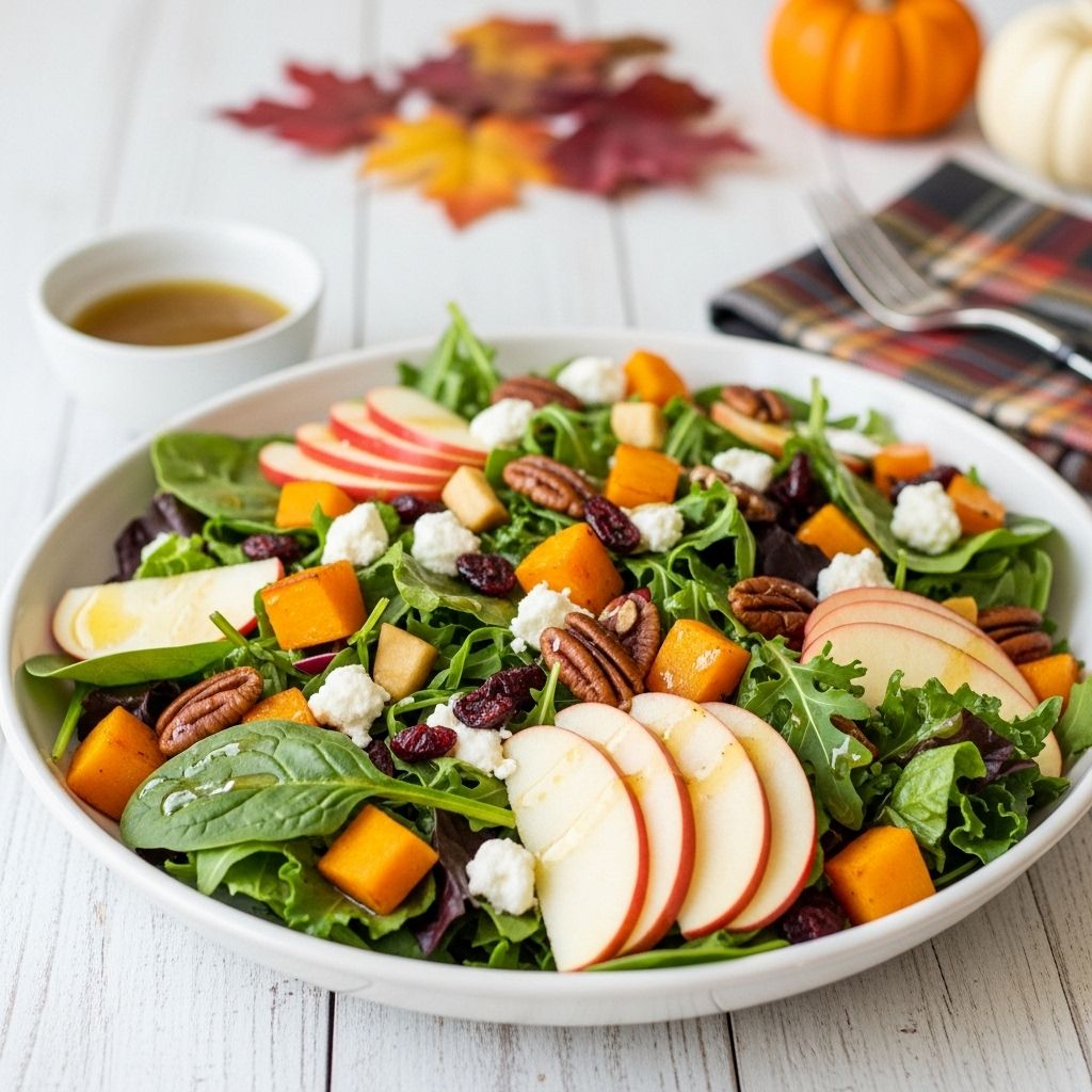 Celebrate fall with nutritious and flavorful salads featuring apples, squash, beets, grains, and more autumn produce.