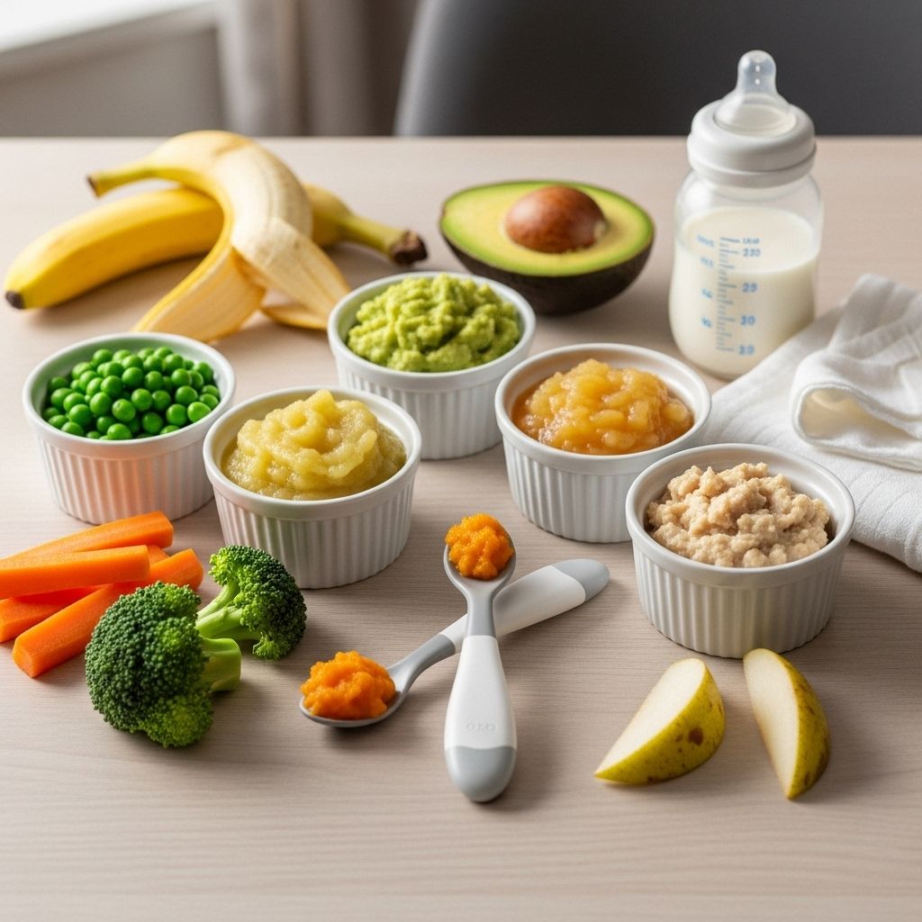A comprehensive feeding guide for the first year, covering breast milk, formula, starting solids, and safe feeding practices for optimal infant health.