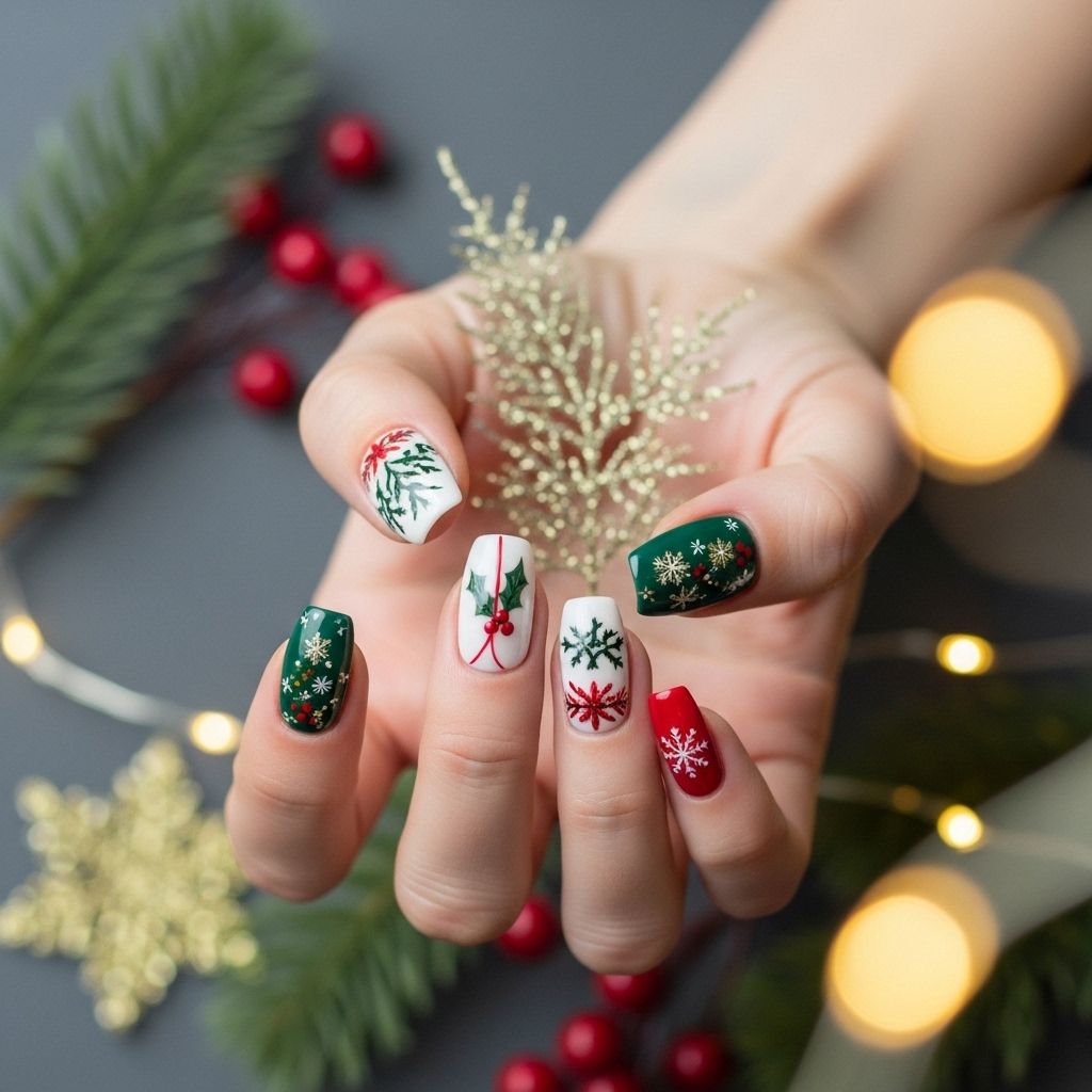 Add holiday magic to your holiday season with these dazzling, playful, and chic Christmas nail art ideas for every style.