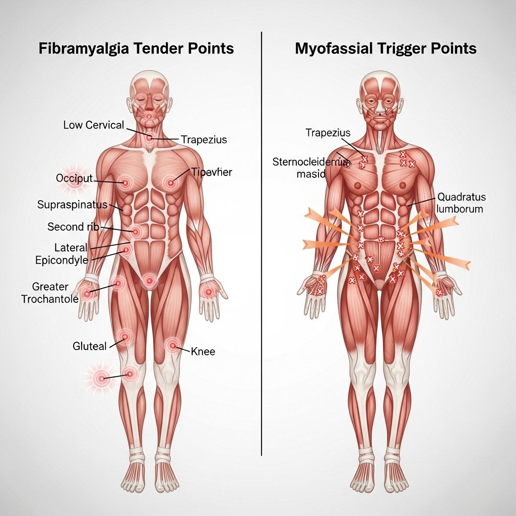 Differentiating Fibromyalgia Tender Points and Myofascial Trigger Points: Mechanisms, Diagnosis, and Management Distinguishing pain types unlocks improved approaches for lasting relief.