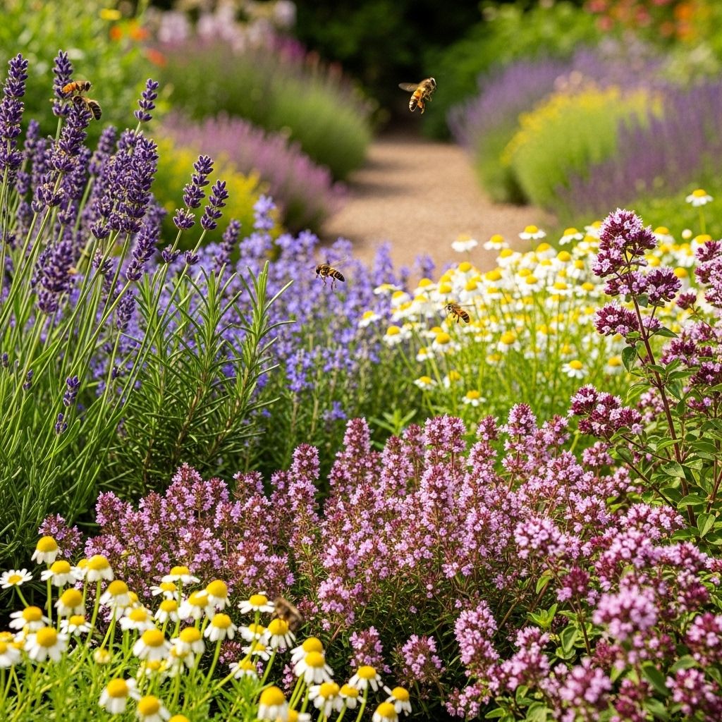 Incorporate flowering herbs to foster biodiversity, attract pollinators, and enrich your garden’s visual appeal.