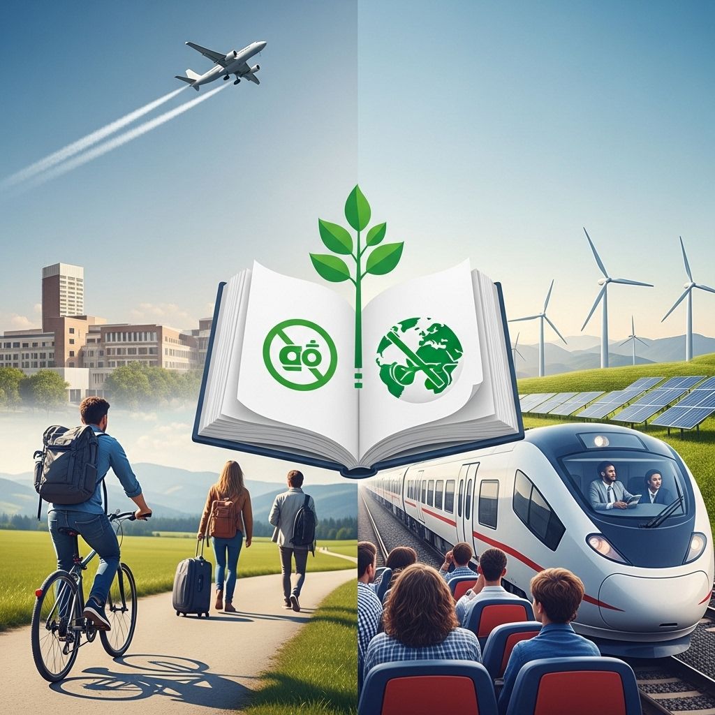 Academics lead by example to reduce air travel emissions and foster climate-friendly professional practices worldwide.