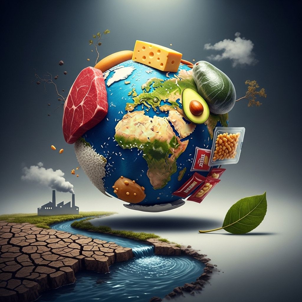 Explore how everyday food choices contribute to climate change, deforestation, and water scarcity, and learn which foods have the highest environmental impact.