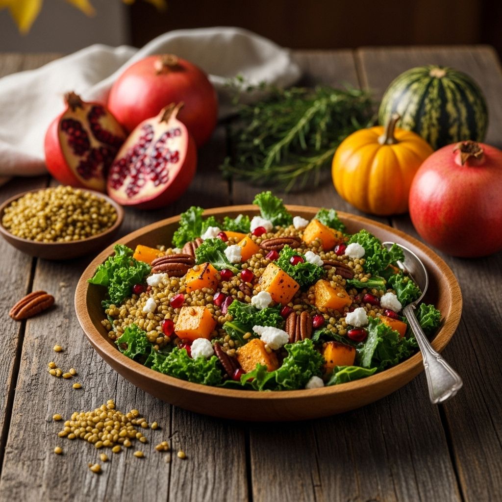 Discover this satisfying freekeh harvest salad and why freekeh deserves a spot in your healthy, savory meals all year round.