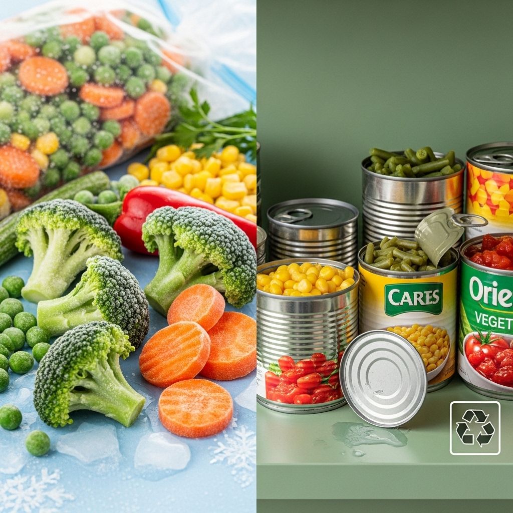 Unpacking the environmental, nutritional, and practical impacts of frozen and canned vegetables for eco-conscious consumers.